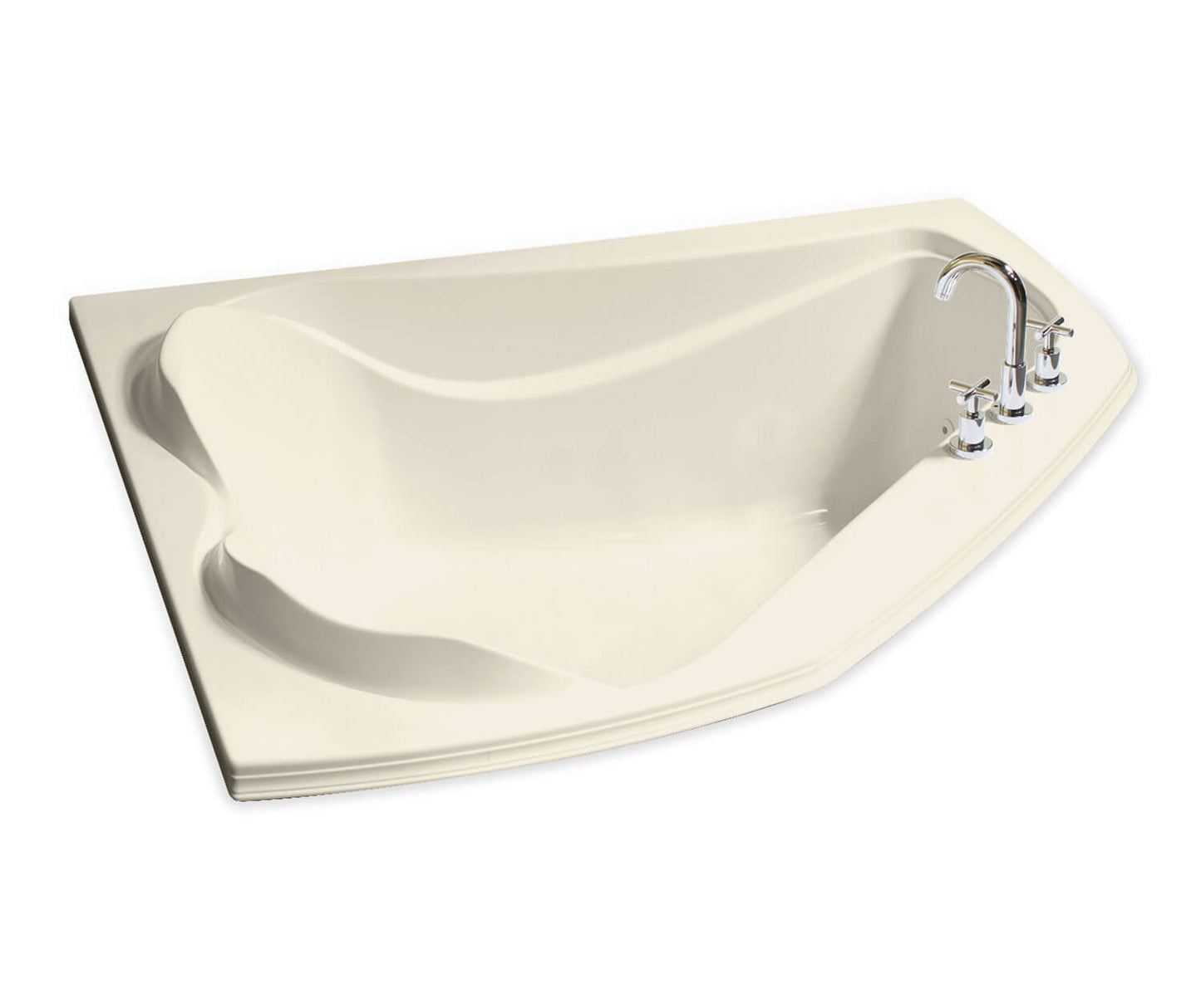 Maax Cocoon 6054 Acrylic Corner Center Drain Bathtub (Soaker - No system)