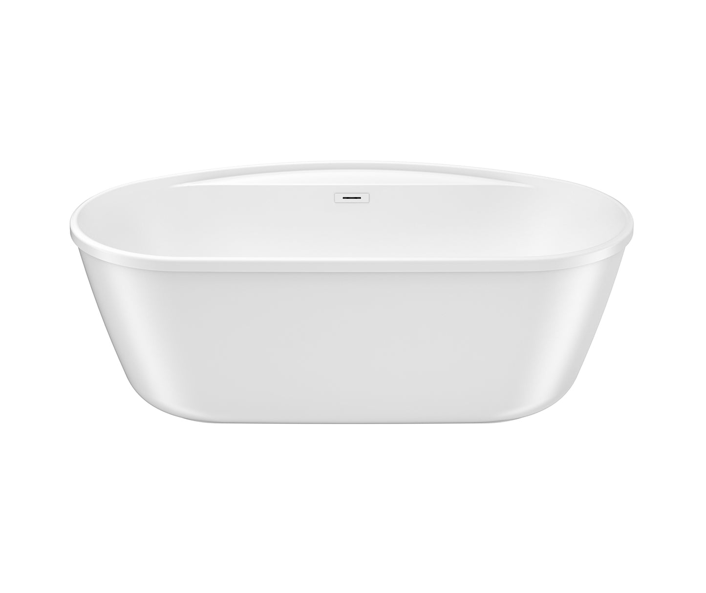 Maax Eldora 6434 AcrylX Freestanding Center Drain Bathtub in White with White Skirt