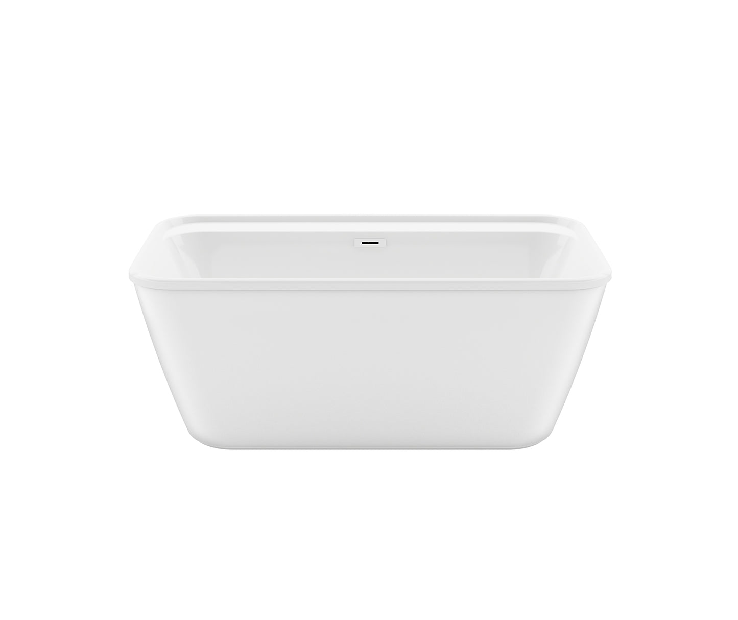 Maax Sonoma Pocono 58 x 32 AcrylX Freestanding Center Drain Bathtub in White with White Skirt