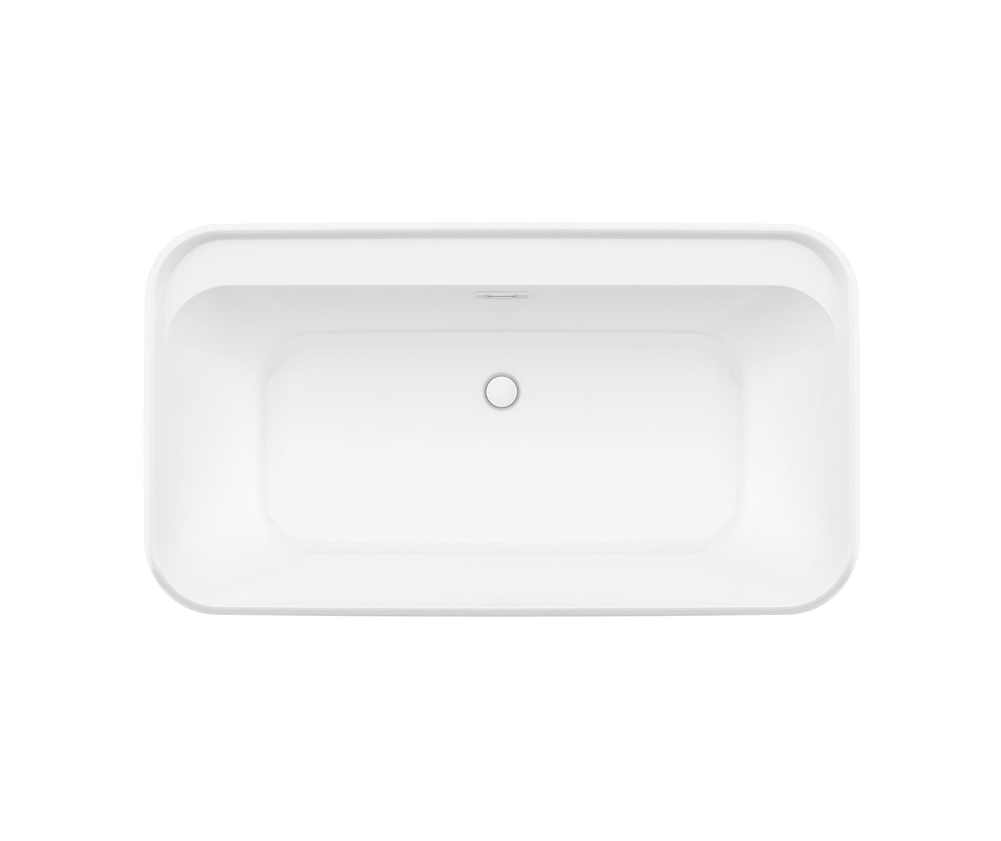 Maax Sonoma Pocono 58 x 32 AcrylX Freestanding Center Drain Bathtub in White with White Skirt