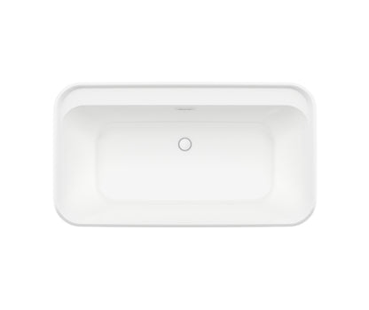 Maax Sonoma Pocono 58 x 32 AcrylX Freestanding Center Drain Bathtub in White with White Skirt