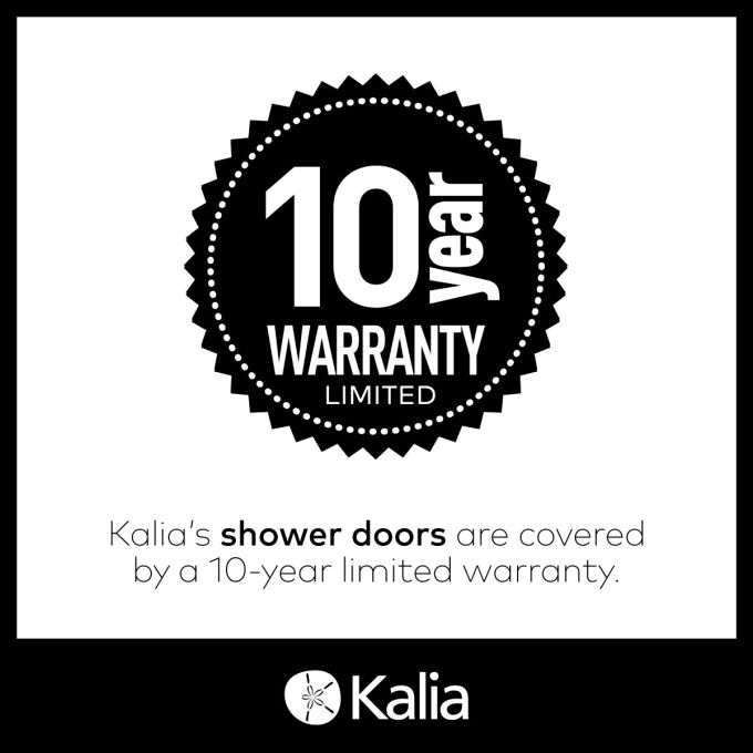 Kalia Dune Framed Shower Shield Matte Black Fluted Glass (DR2077)