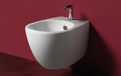 Simas VI19 - VIGNONI Wall Hung Bidet with Single Faucet Hole