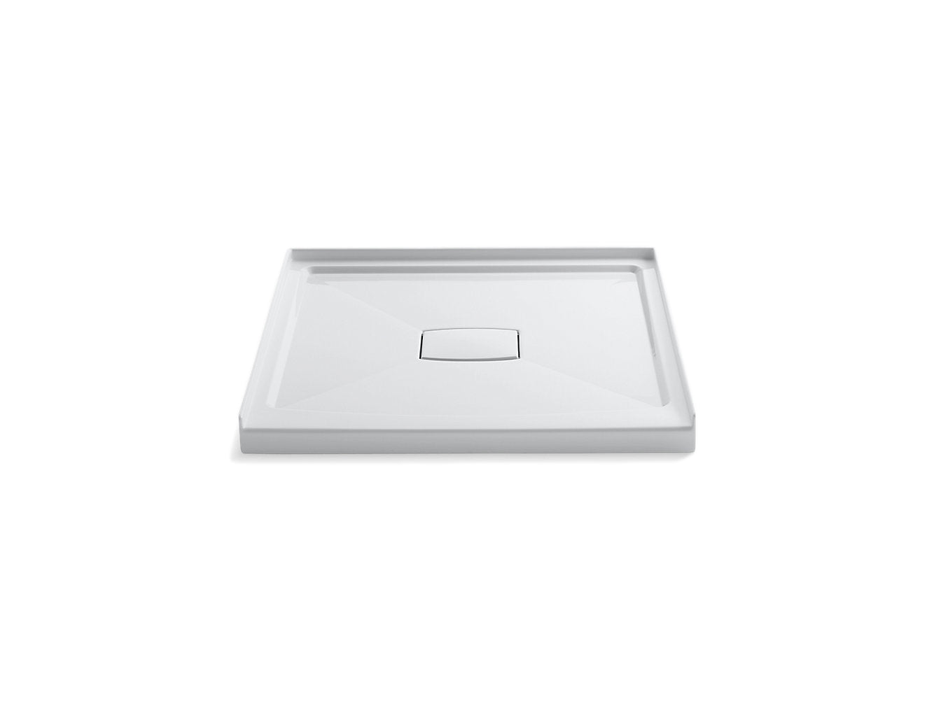 Kohler Base de douche Archer 42" X 42" à seuil unique et drain central avec couvercle amovible - Blanc