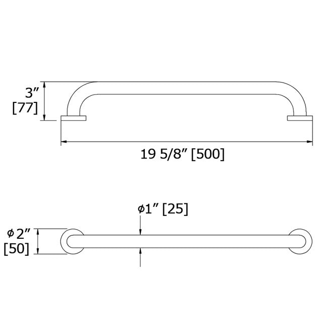 Laloo Straight Grab Bar 1012