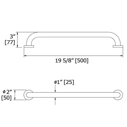 Laloo Straight Grab Bar 1012