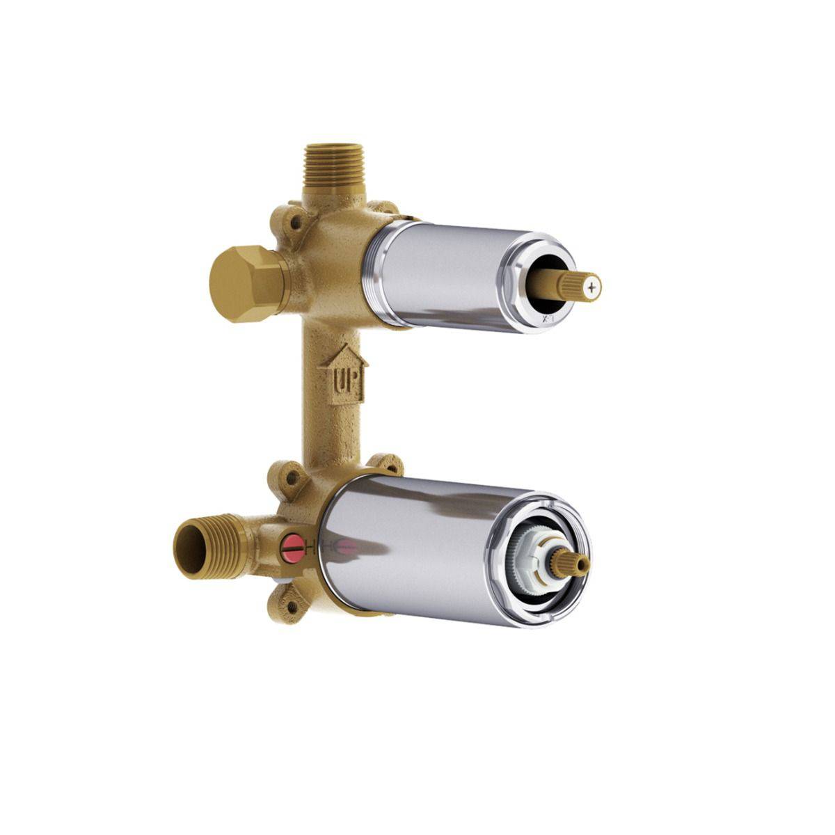 Kalia 2-Way AQUATONIK Type T/P 1/2" Valve with Diverter- Chrome - Renoz