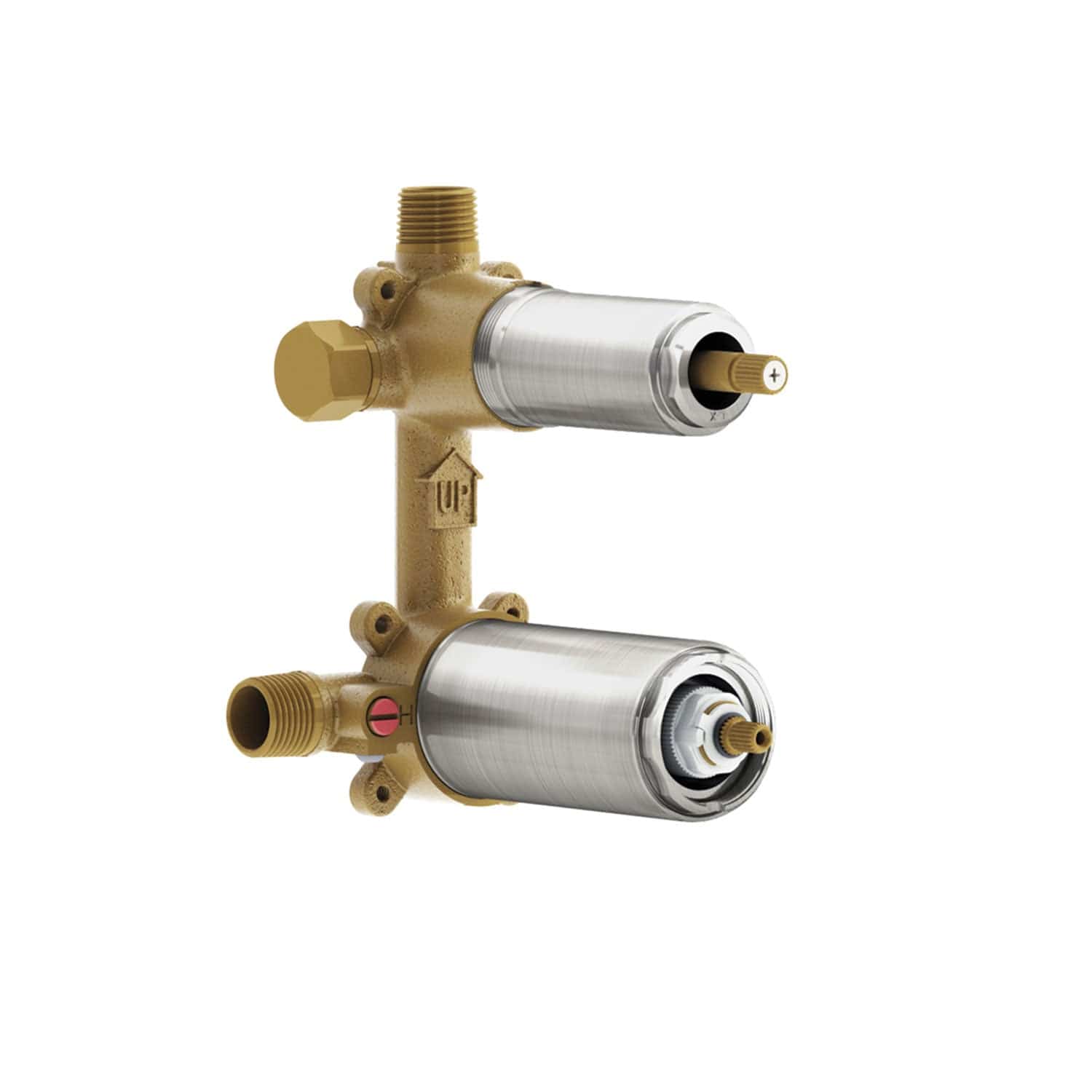 Kalia 2-Way AQUATONIK Type T/P 1/2" Valve with Diverter and ABS Protective Cover- Pure Nickel PVD - Renoz