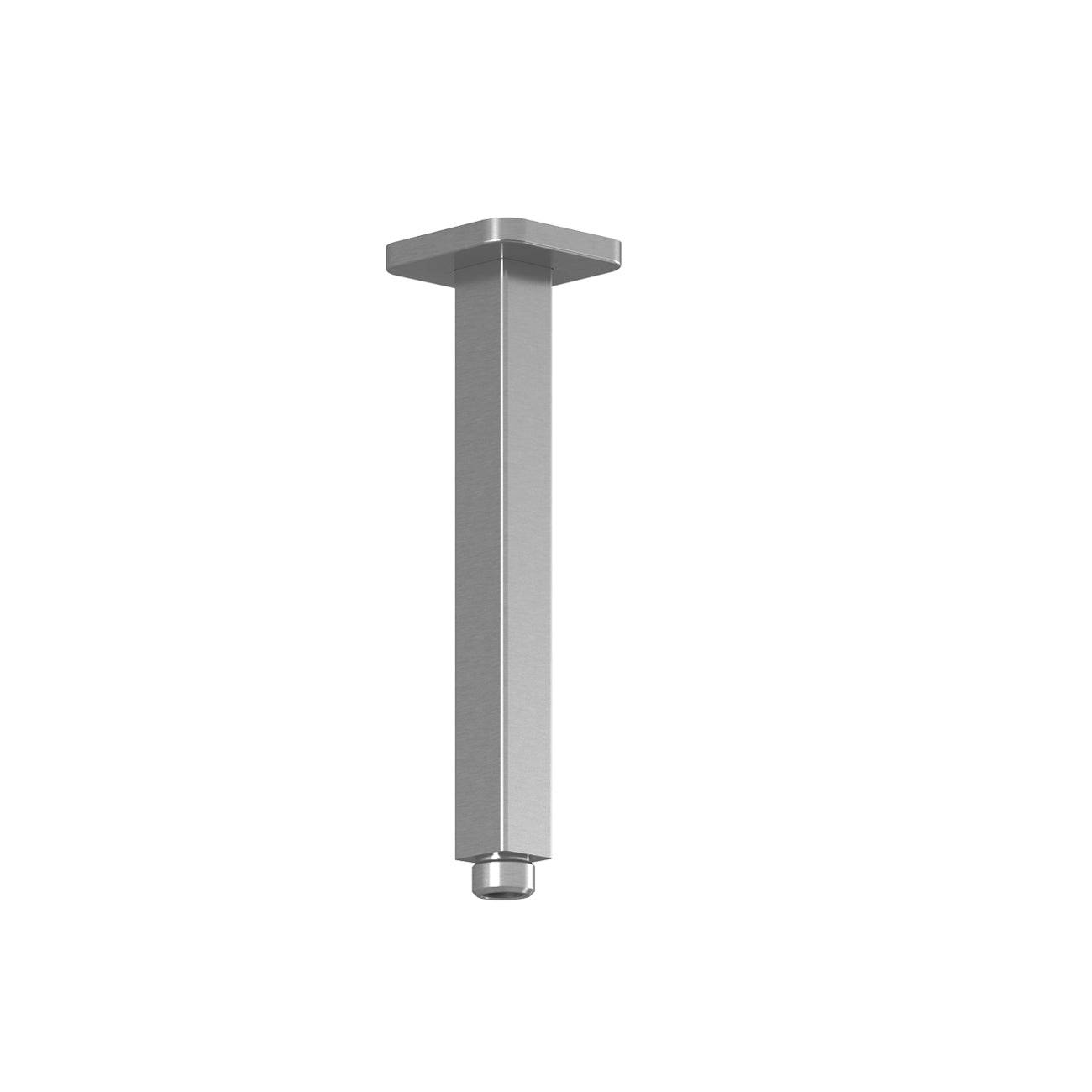 Kalia 8.87" Ceiling Square Shower Arm With Flange- Pure Nickel PVD - Renoz