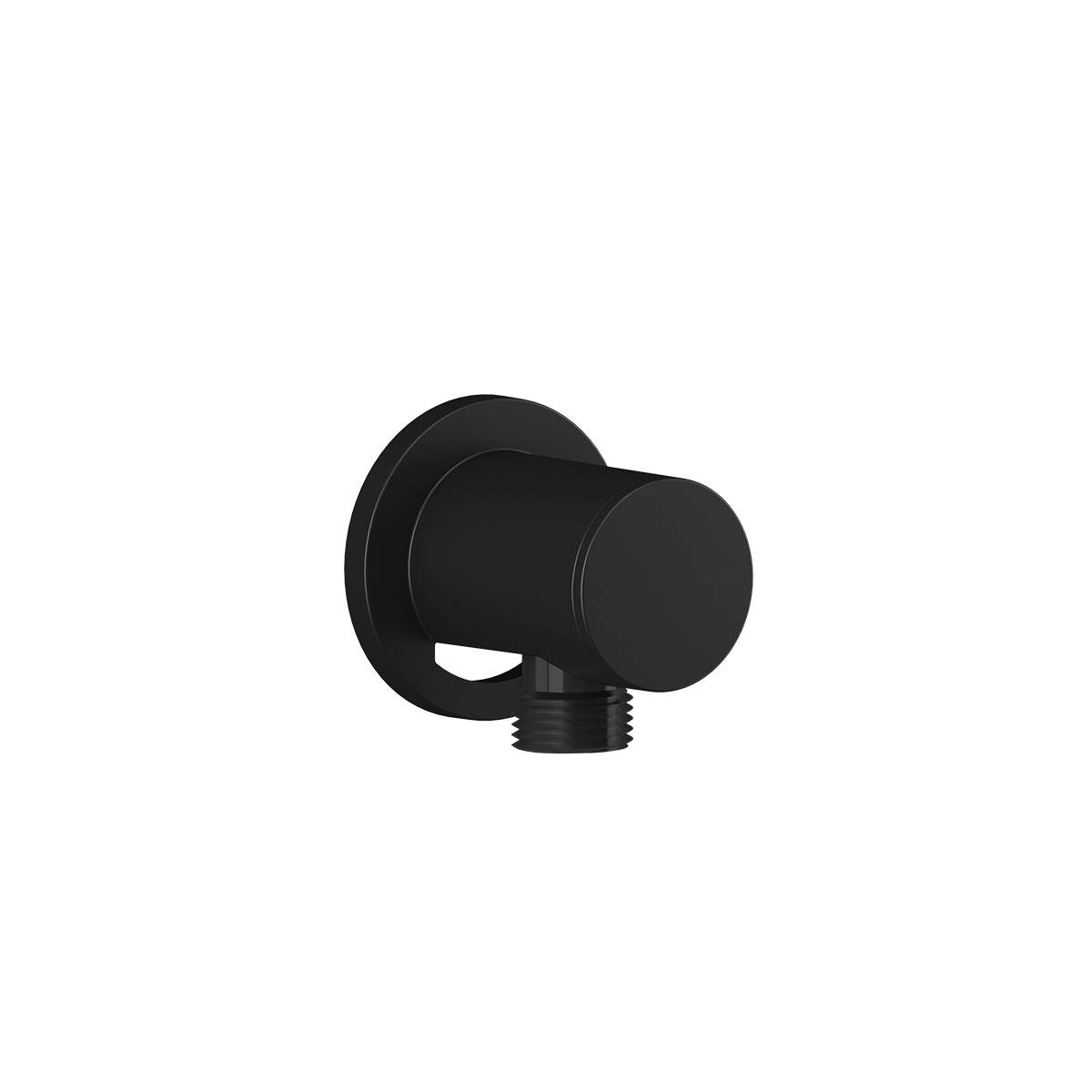 Kalia Round Shower Wall Outlet- Matte Black - Renoz