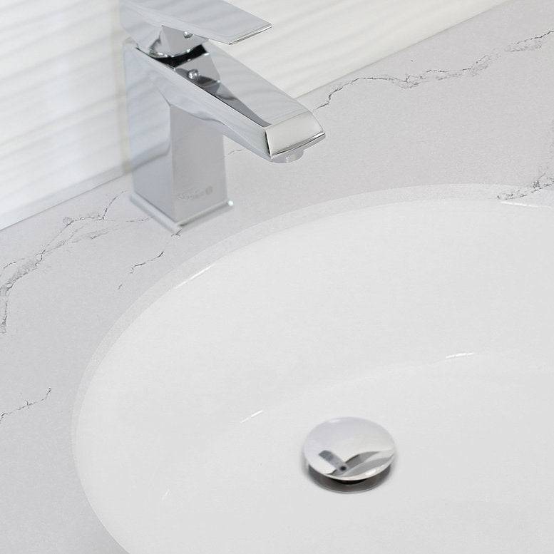 Stylish Cool 19.5" x 16" Oval Undermount Bathroom Sink with Overflow P-206 - Renoz