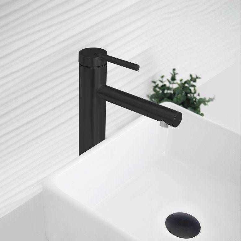 Stylish Stylish Carol Bathroom Faucet Single Handle Matte Black Finish B-123N - Renoz