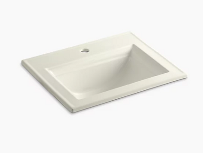 Kohler Memoirs Stately 17" X 10" Drop-In Bathroom Sink With Single Faucet Hole - Biscuit