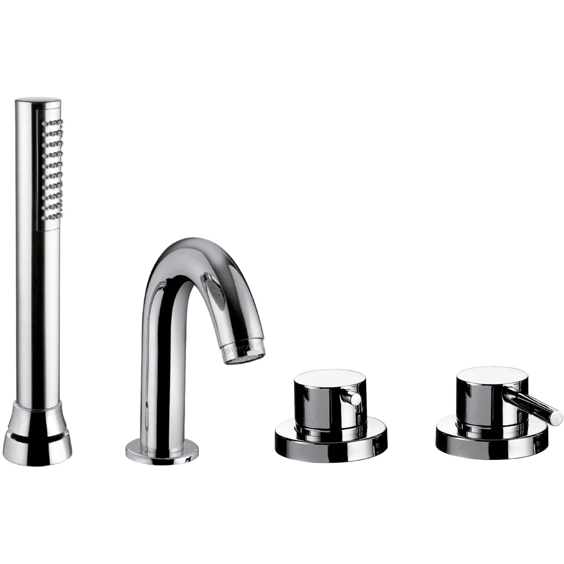 PierDeco Robinet de bain romain 4 trous Digit avec inverseur