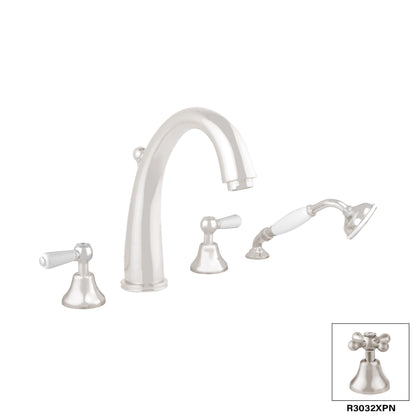 Produits Aquadesign 4 pièces. Support de pont (Colonial R3032L) - Nickel brossé