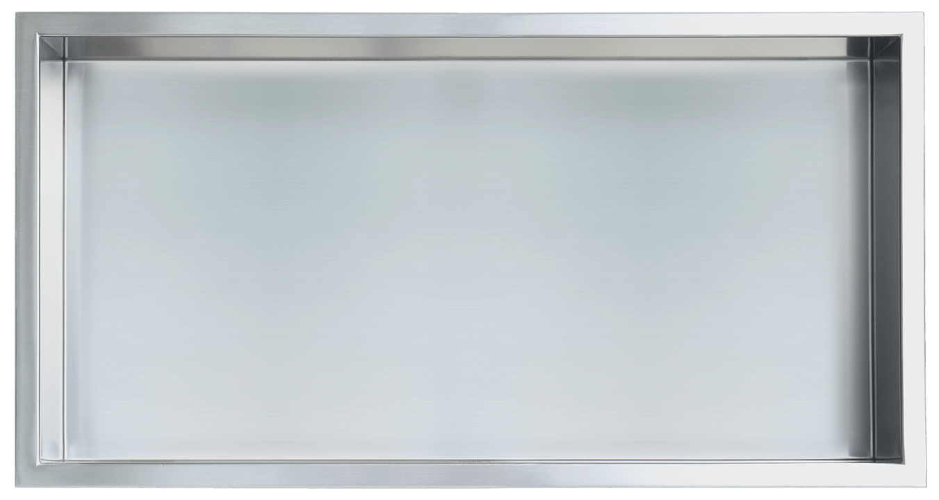 Gena Decor 12" x 24" Stainless Steel Niche Brushed - Renoz