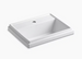 Kohler Tresham Rectangle Drop-In Bathroom Sink With Single Faucet Hole - White