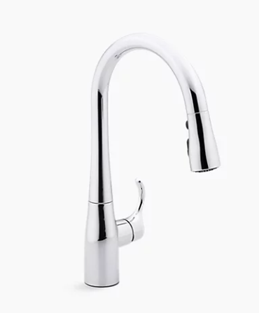 Simplice Kitchen Sink Faucet With 15-3/8" Pull-Down Spout - Chrome