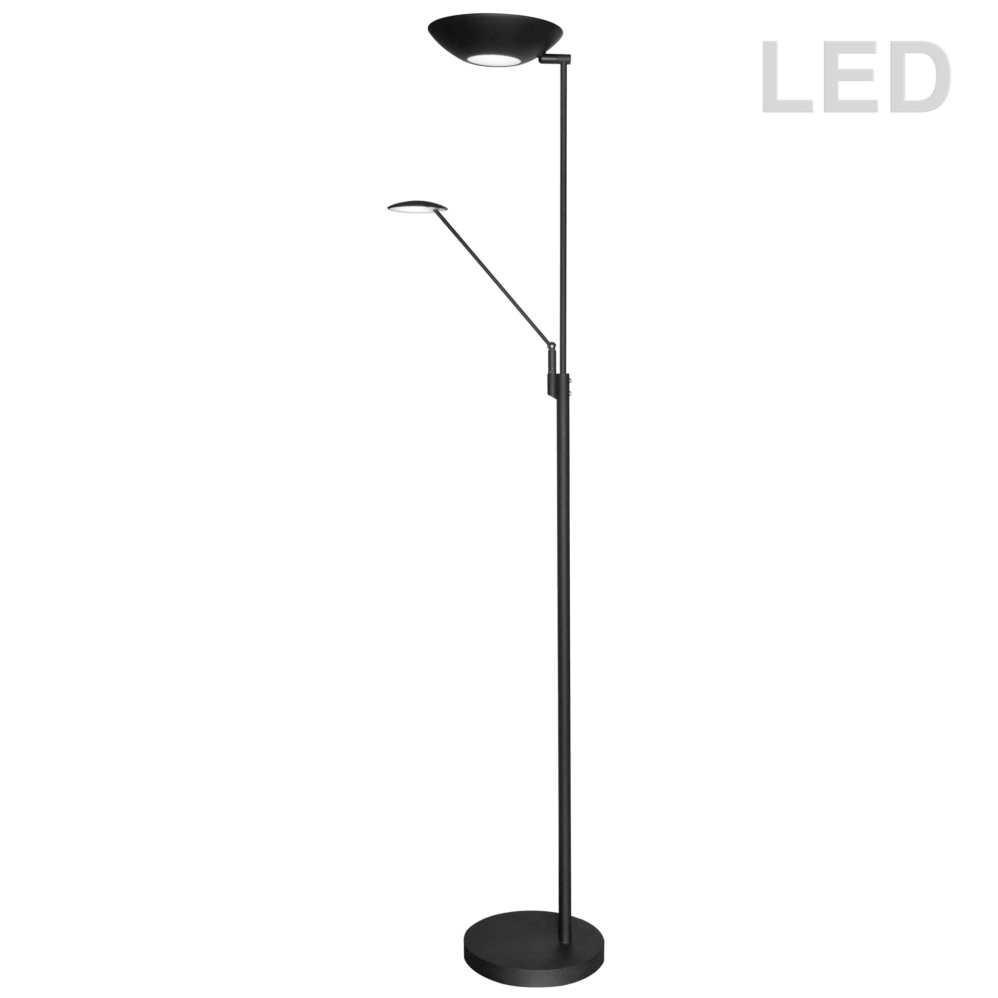 Dainolite Mother & Son LED Floor Lamp, Black Finish - Renoz