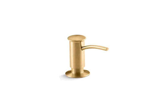 Kohler Contemporary Design Soap/Lotion Dispenser In Vibrant Brushed Moderne Brass Finish - Renoz