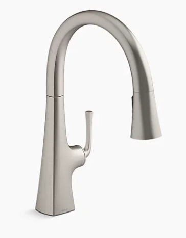 Kohler Graze Pull-Down Kitchen Sink Faucet With Three-Function Sprayhead