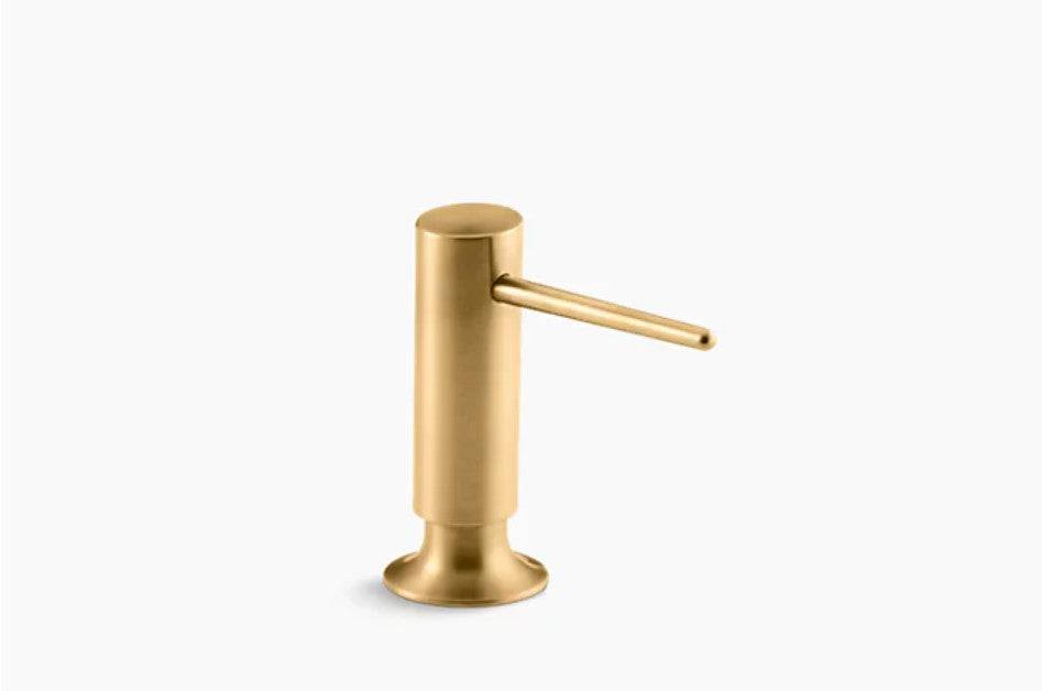 Kohler Contemporary Design Soap/Lotion Dispenser In Vibrant Brushed Modern Brass - Renoz