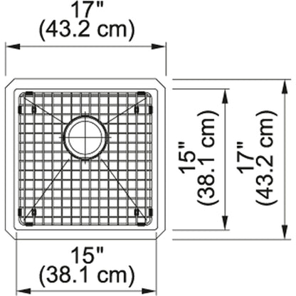 Kindred Designer 17" x 17" Stainless Steel 18 Gauge 1-Bowl Undermount Kitchen Sink With Bottom Grid - Renoz