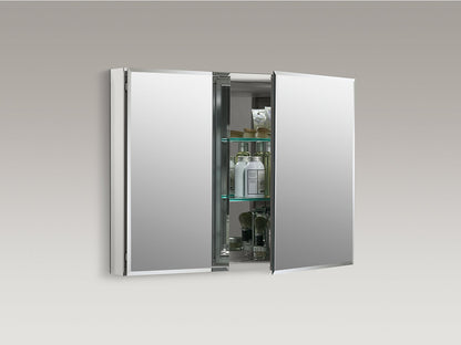 Kohler 35" W X 26" H Aluminum Two Door Medicine Cabinet With Mirrored Doors Beveled Edges