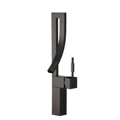 Stylish Vanessa 17.5" Bathroom Faucet Single Handle Matte Black Finish B-101N