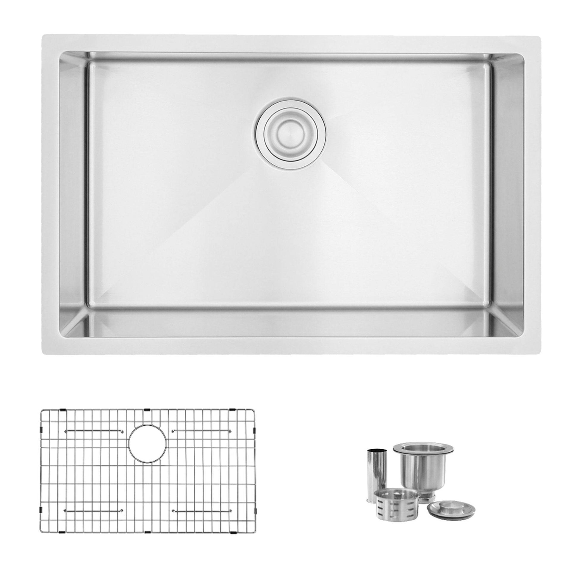 Stylish Emerald 28" x 18" Single Bowl Drop-in/Undermount Stainless Steel Kitchen Sink S-306TG - Renoz