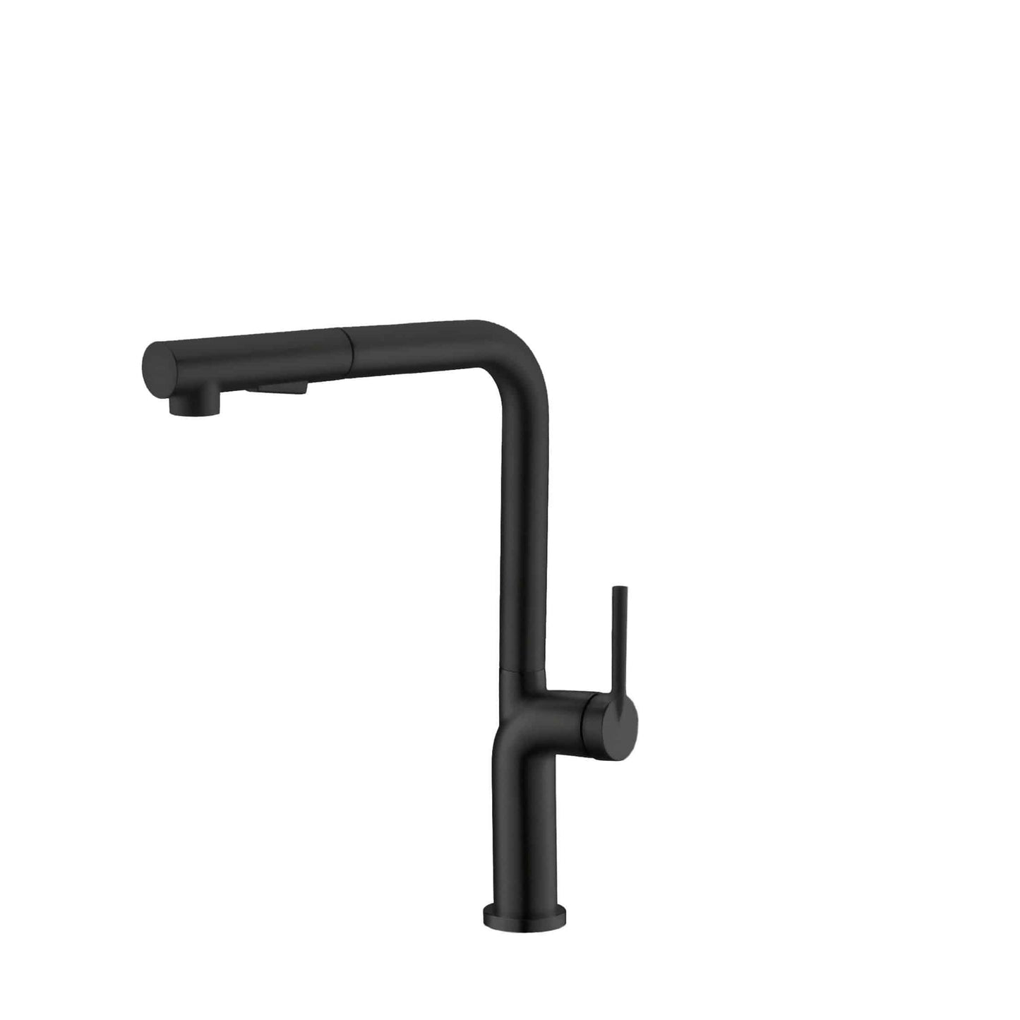 Stylish Latina 13" Kitchen Faucet Single Handle Pull Down Dual Mode Matte Black Finish K-146N - Renoz