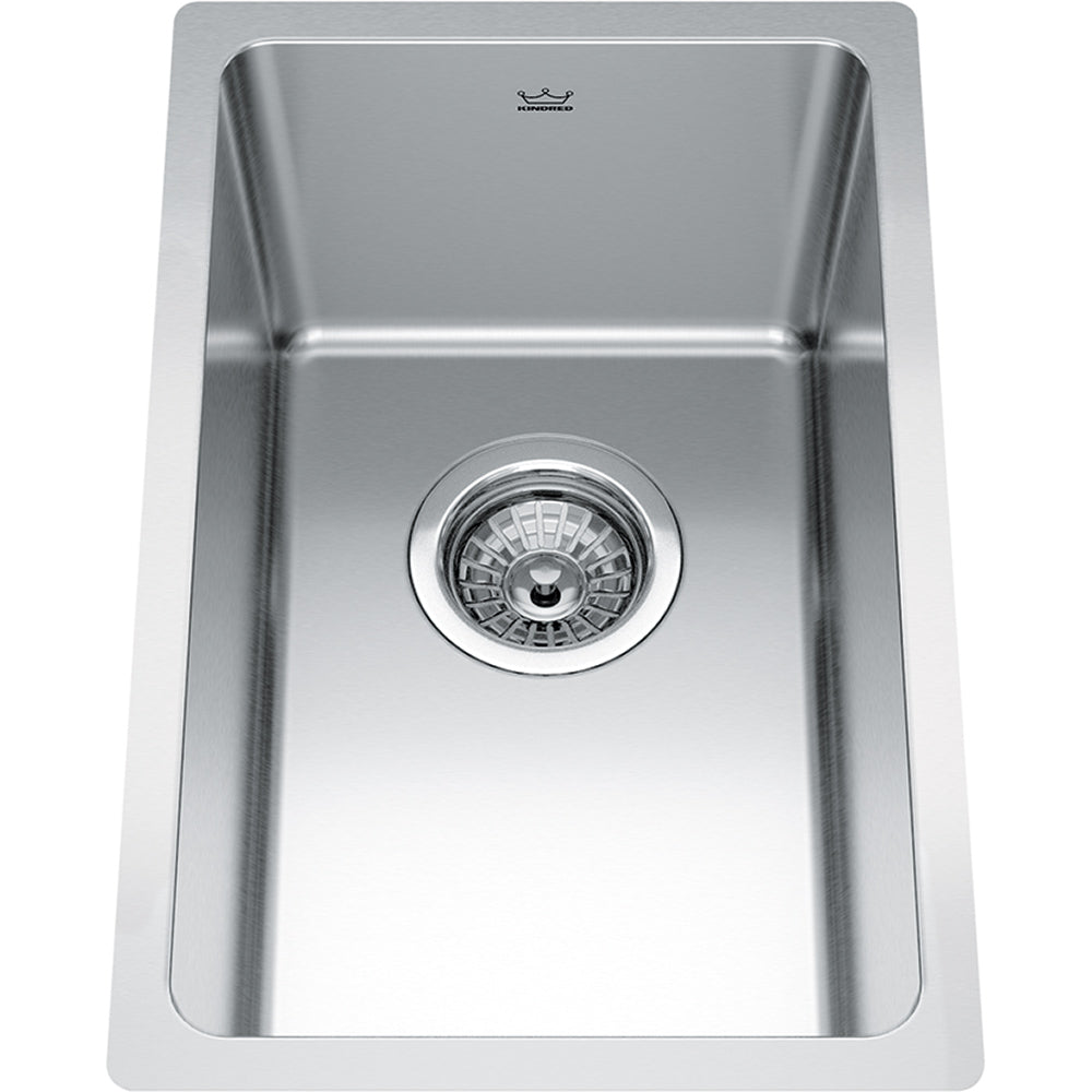 Kindred Brookmore 11.56" x 18" Undermount Single Bowl Stainless Steel Kitchen Sink - Renoz