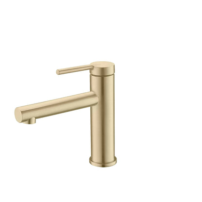 Stylish Toria 6" Single Handle Basin Bathroom Faucet in Brushed Gold Finish B-108G - Renoz