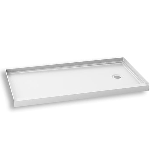 Base de douche rectangulaire en acrylique Kalia SPEC Koncept 60" x 30" avec drain à droite