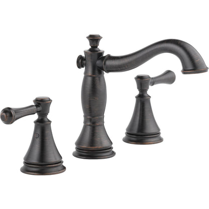 Delta CASSIDY Two Handle Widespread Bathroom Faucet With Metal Pop-Up- Venetian Bronze