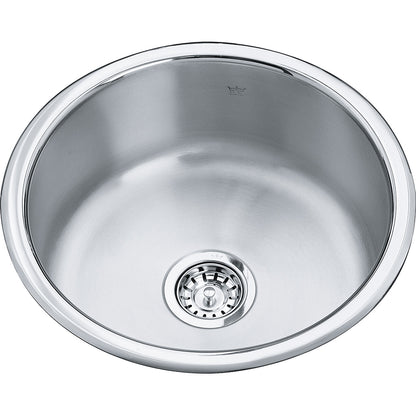 Kindred Steel Queen 18.13" x 18.13" Drop-in Round Bar/prep Sink Stainless Steel - Renoz