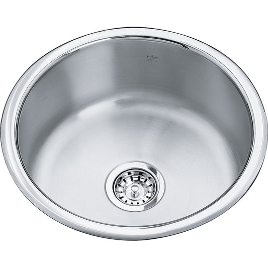 Kindred Steel Queen 18.13" x 18.13" Drop-in Round Bar/prep Sink Stainless Steel - Renoz