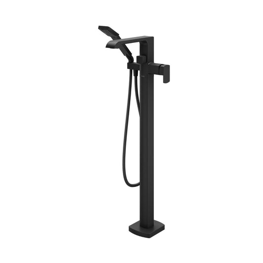 Kalia SPEC Sobrio Floormount Tub Filler With Handshower - Matte Black