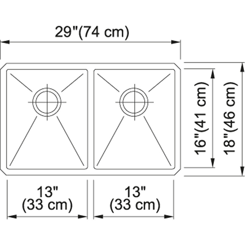 Kindred 29" x 18" Double Bowl 18 Gauge Undermount Sink With Bottom Grids Stainless Steel - Renoz