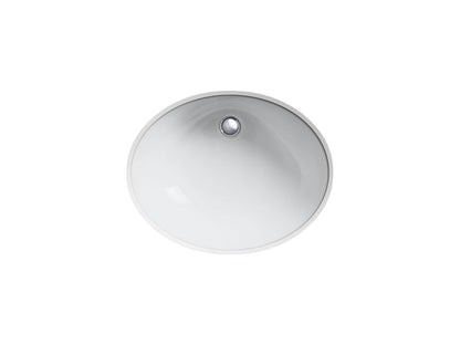 Kohler Caxton Oval 19" X 15" Undermount Bathroom Sink With Glazed Underside - White