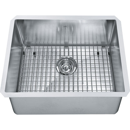 Kindred 23" x 18" Undermount Kitchen Sink, Single Bowl, Stainless Steel, with Grid - Renoz