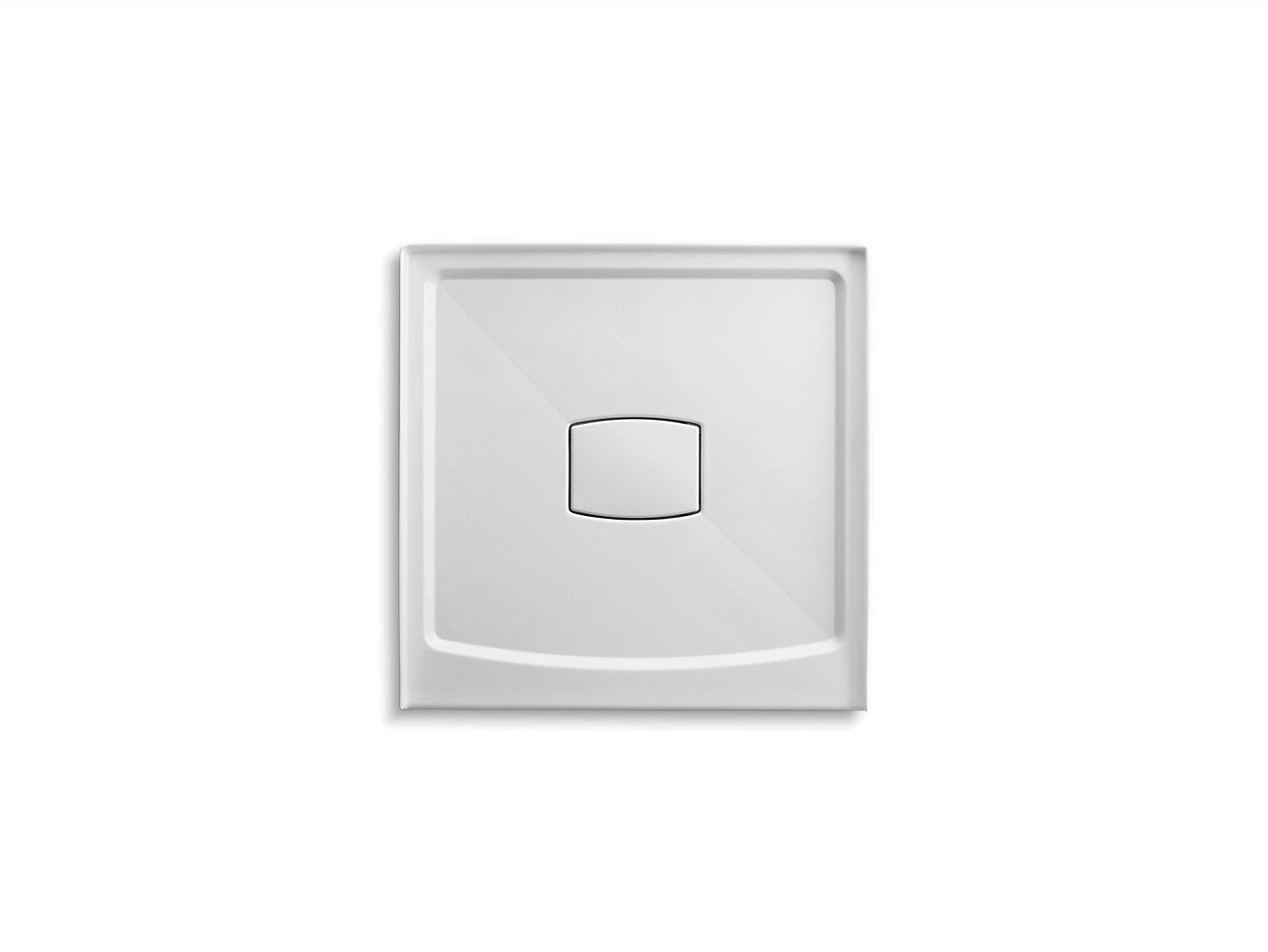 Kohler Base de douche Archer 36" X 36" à seuil unique et drain central avec couvercle amovible - Blanc