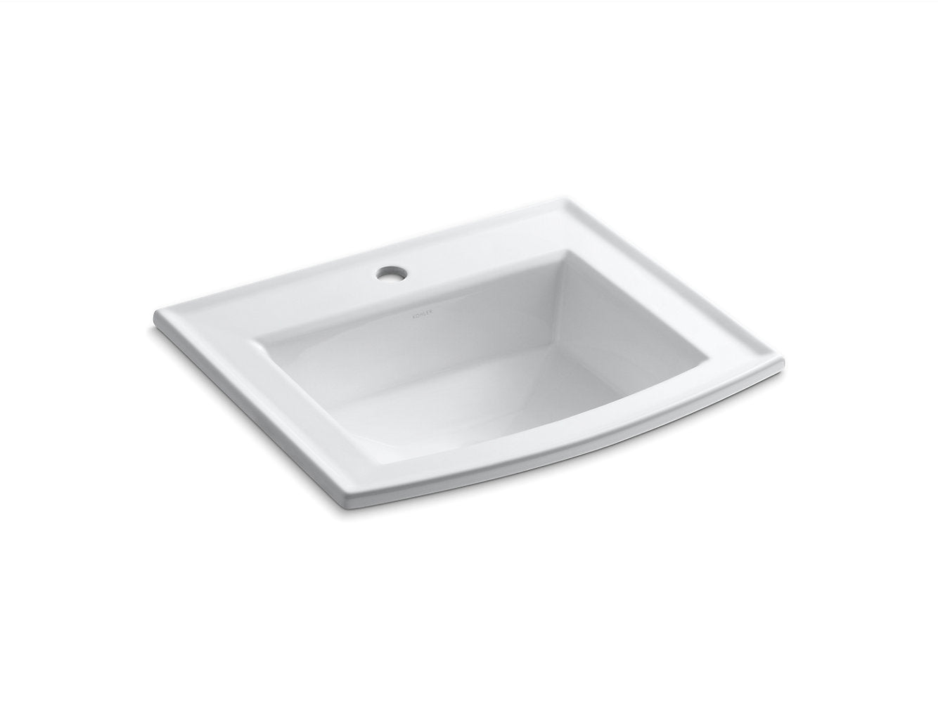 Kohler Lavabo de salle de bain encastré 22-5/8" x 19-7/16" Archer avec trou de robinet unique