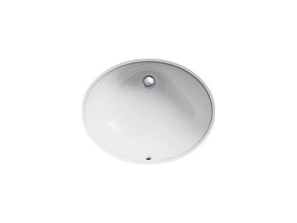 Kohler Lavabo de salle de bain ovale sous plan Caxton 19" x 15" avec trop-plein - Blanc