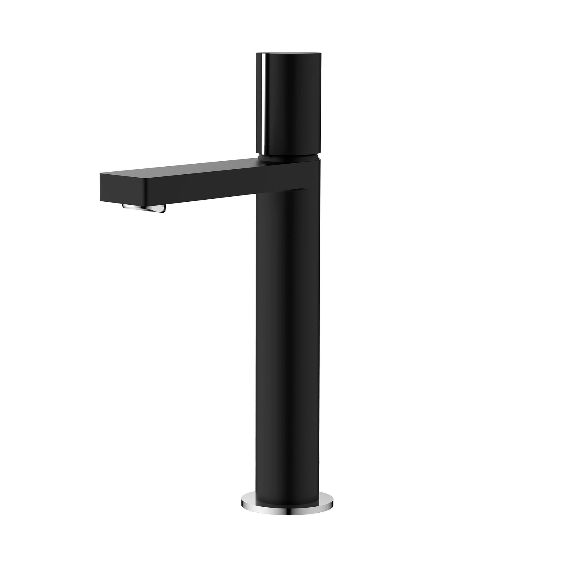 Stylish Nessa Single Handle 12" Bathroom Vessel Sink Faucet, Matte Black Finish B-122NC - Renoz