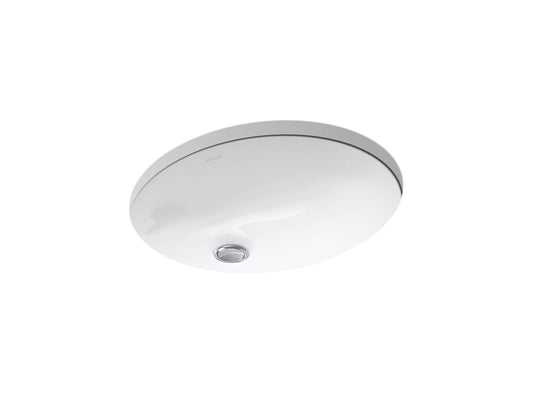 Kohler Lavabo de salle de bain ovale sous plan Caxton de 17 po x 14 po - Blanc