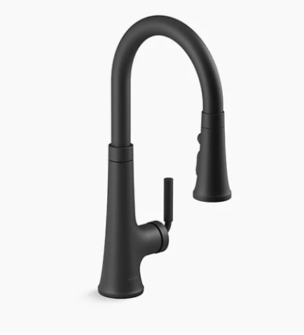 Kohler Tone Pull-Down Single-Handle Kitchen Sink Faucet - Matte Black