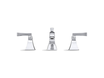 Kohler Memoirs Stately Widespread Bathroom Sink Faucet With Deco Lever Handles - Chrome