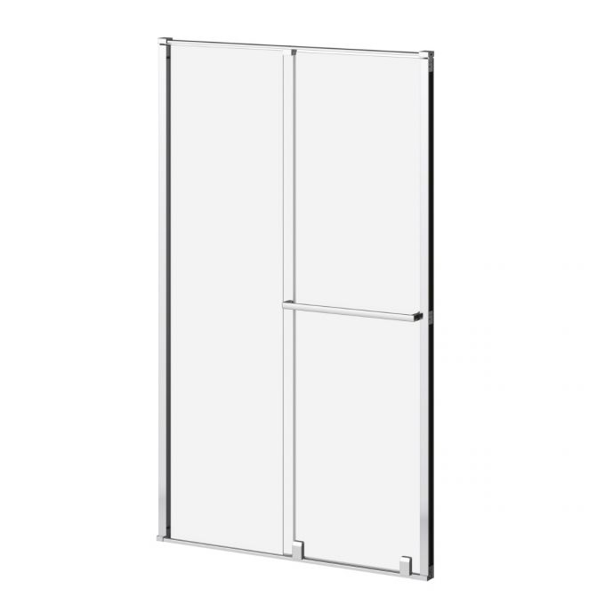 Porte de douche coulissante Kalia BALANCIA 48" x 79" avec verre transparent - Chrome brillant