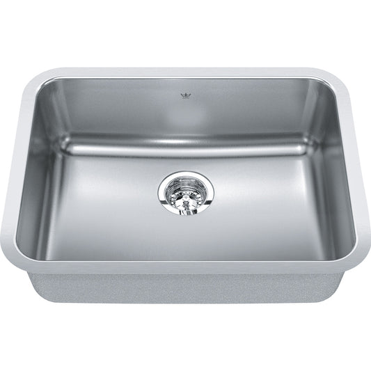 Kindred Steel Queen 24.75" x 18.75" Single Bowl Undermount Kitchen Sink Stainless Steel - Renoz